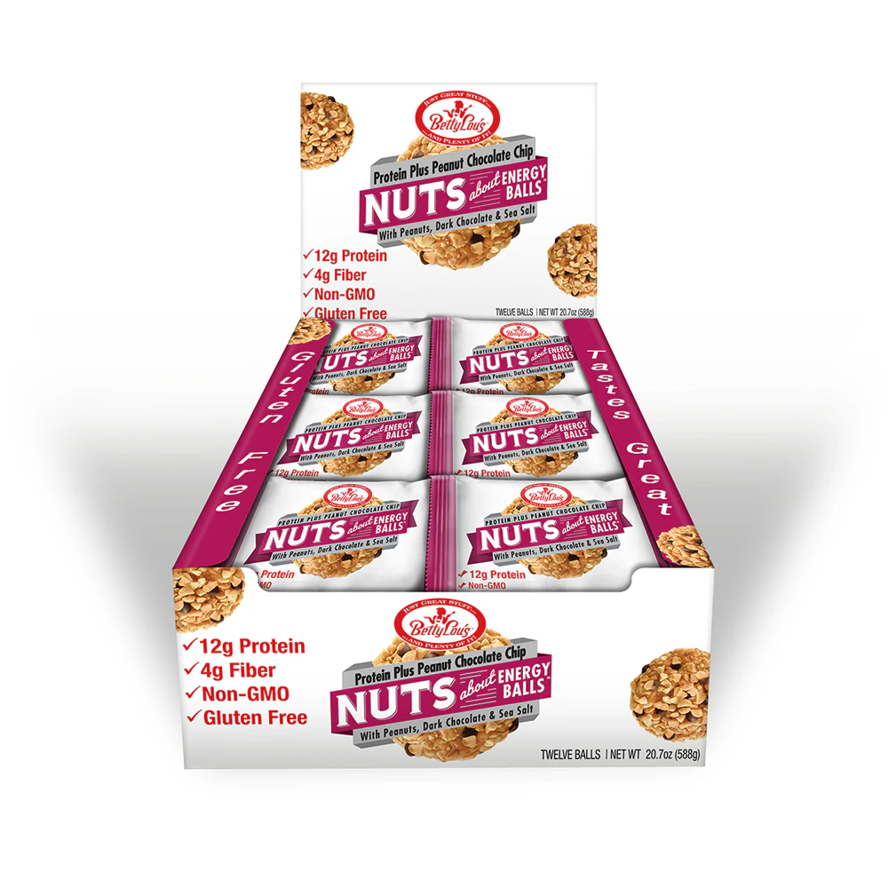 Betty Lou's Gluten Free Nuts About Energy Balls Protein Plus Peanut Chocolate Chip -- 12 Balls