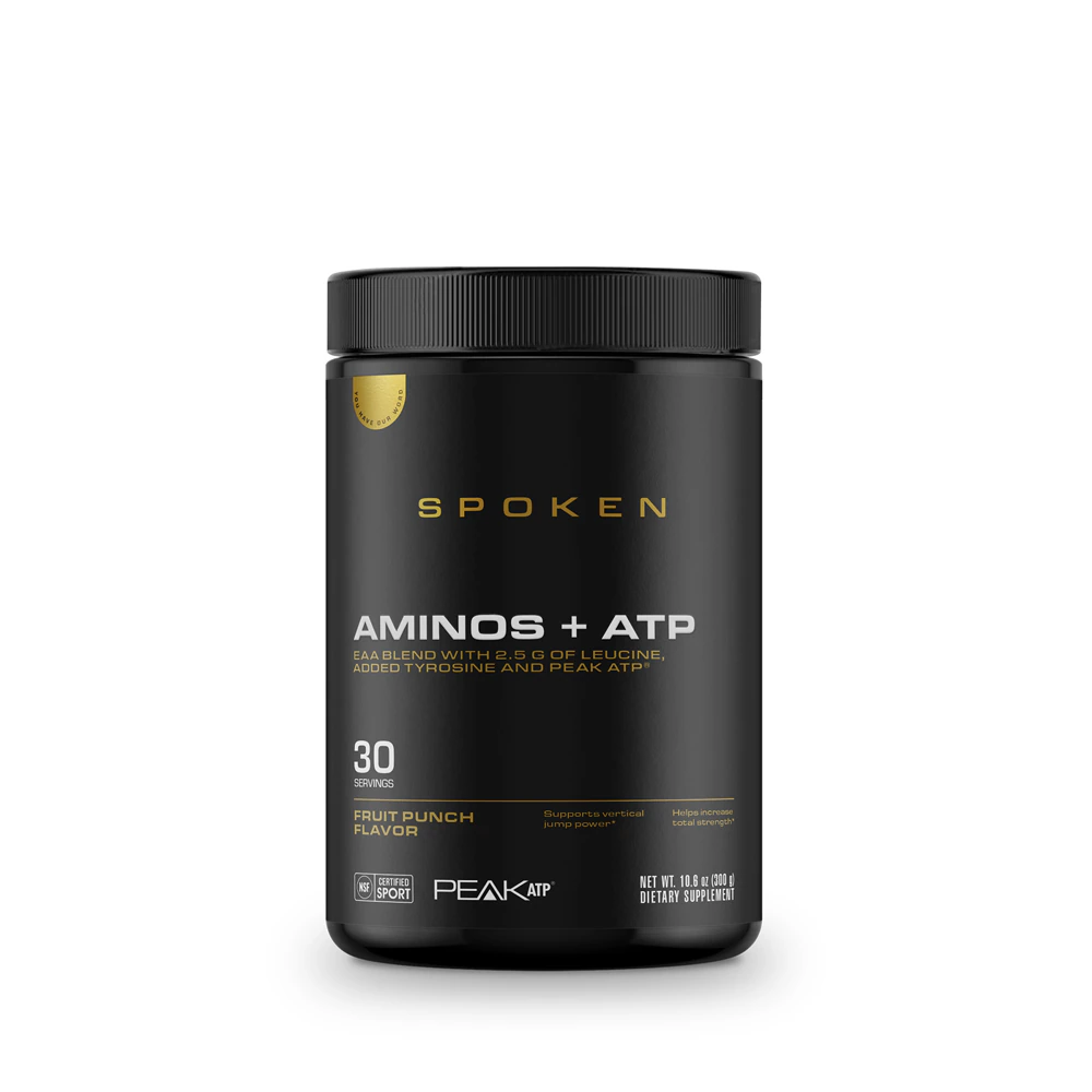 Spoken Nutrition Aminos + ATP - NSF Certified for Sport Fruit Punch -- 30 Servings