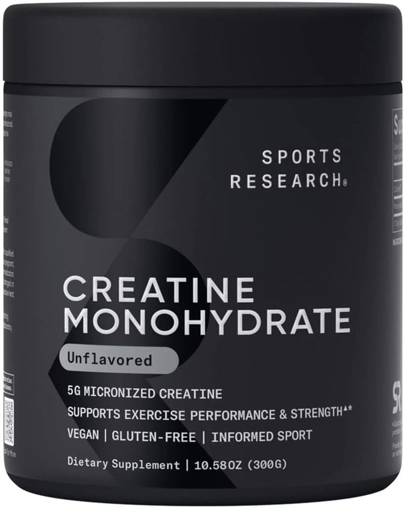 Sports Research Creatine Monohydrate - Informed Sport Certified -- 60 Servings -- 10.58 oz