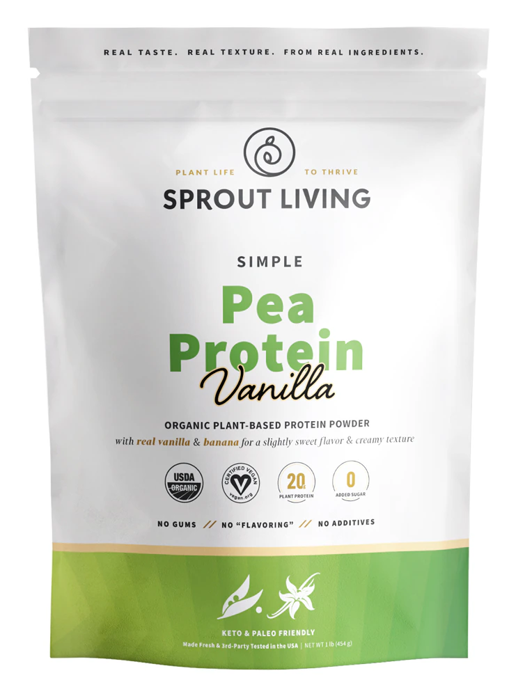 Sprout Living Simple Protein Organic Pea Protein Vanilla -- 1 lb