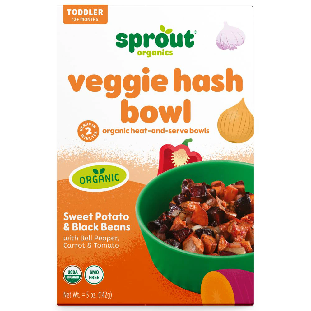 Sprout Organics Veggie Hash Bowl Toddler Hash Sweet Potato & Black Beans -- 5 oz
