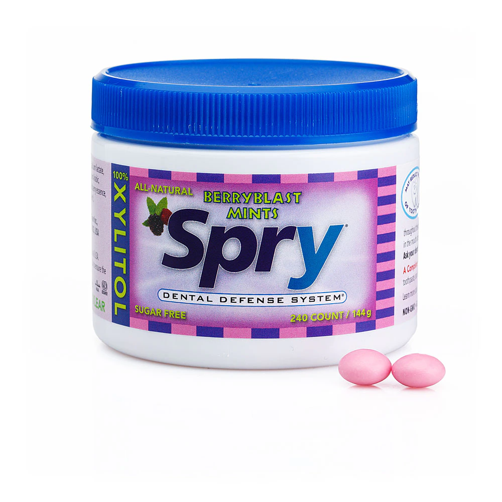 Spry Dental Defense Xylitol Mints Sugar-Free Berryblast -- 240 Pieces