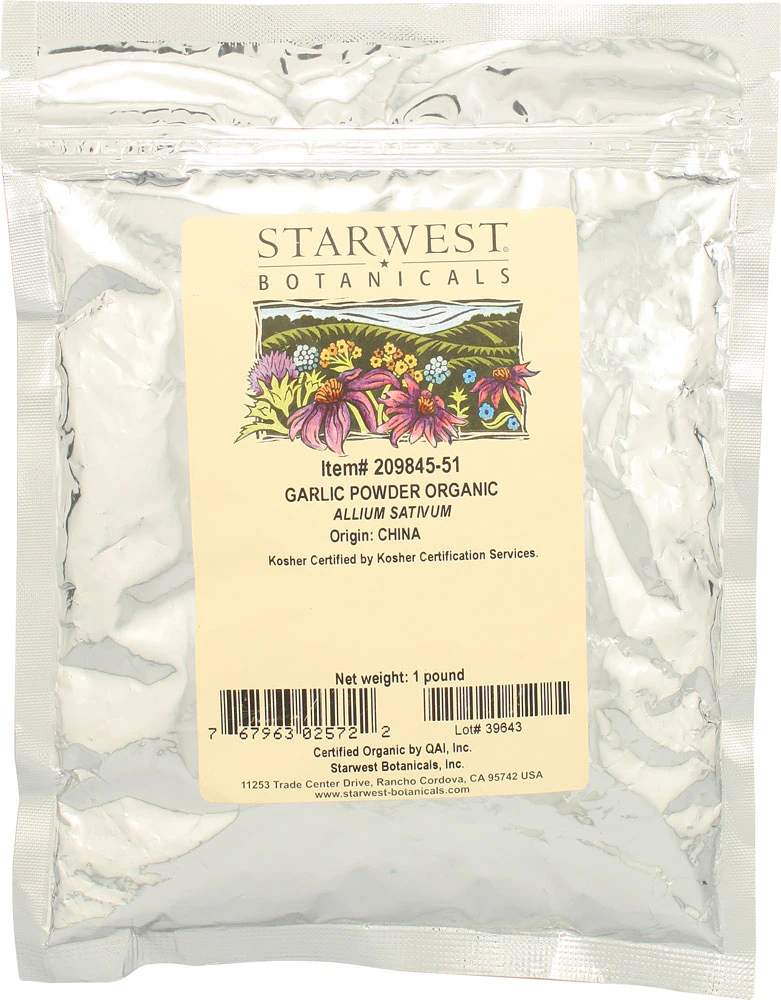Starwest Botanicals Organic Garlic Powder -- 1 lb