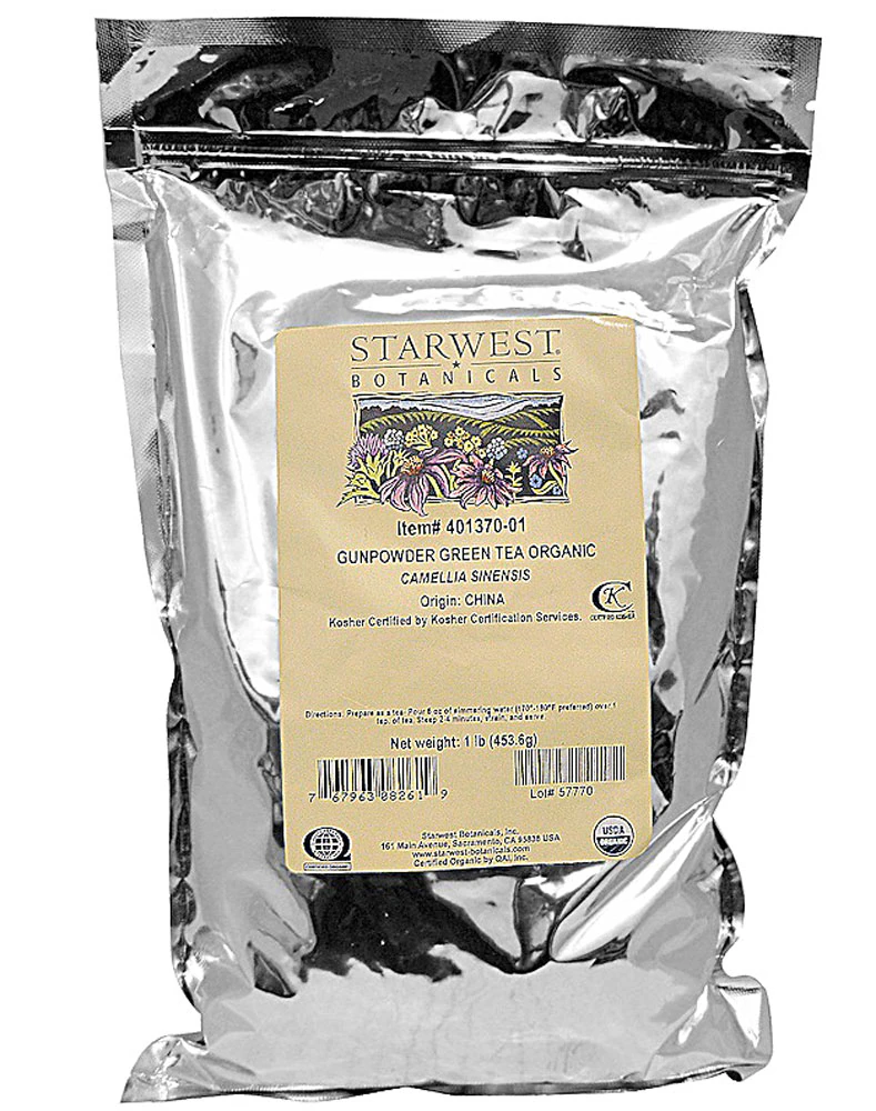 Starwest Botanicals Organic Gunpowder Green Tea -- 1 lb