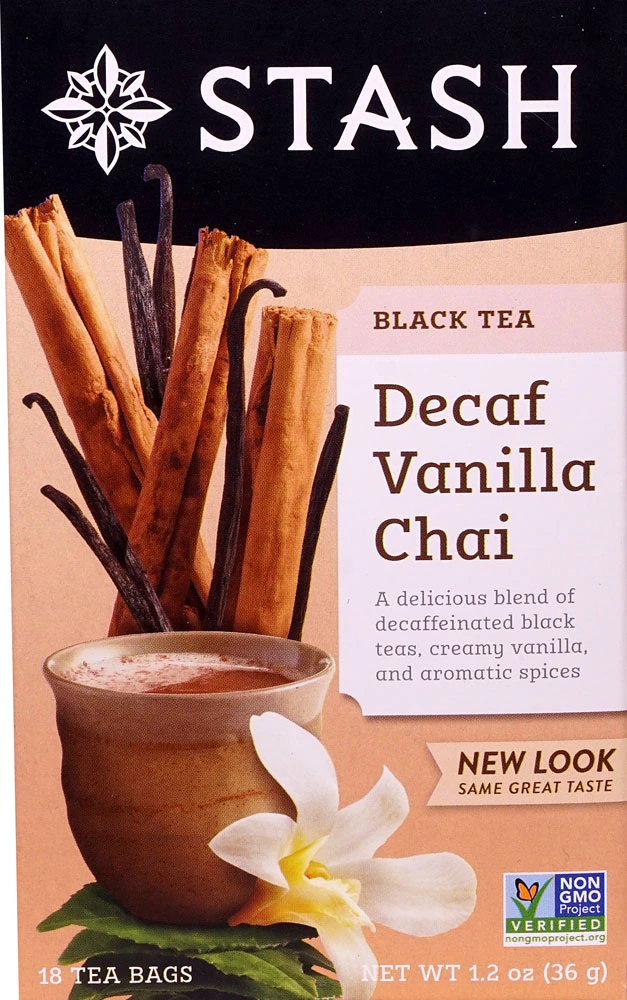 Stash Decaf Tea Vanilla Chai -- 18 Tea Bags