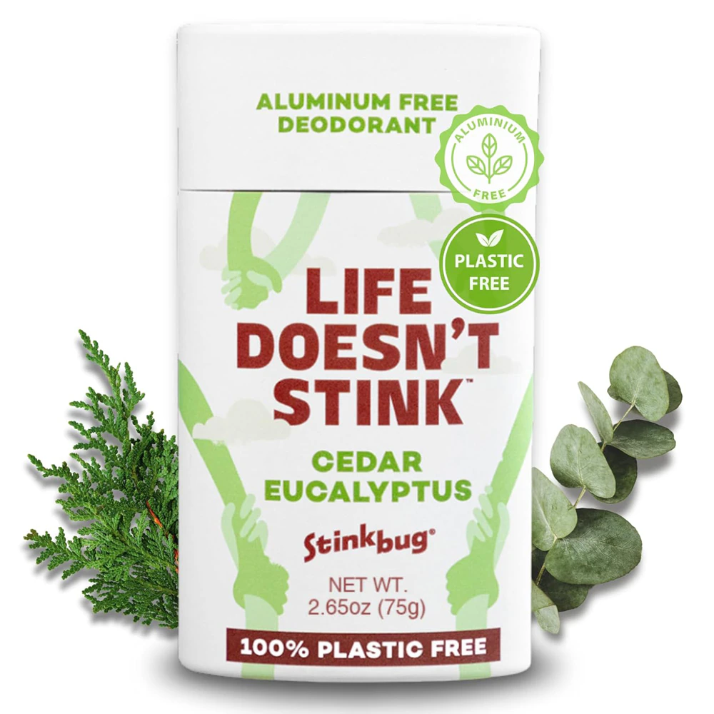 Stinkbug Naturals Aluminum Free Deodorant Plastic Free - Cedar Eucalyptus -- 2.65 oz