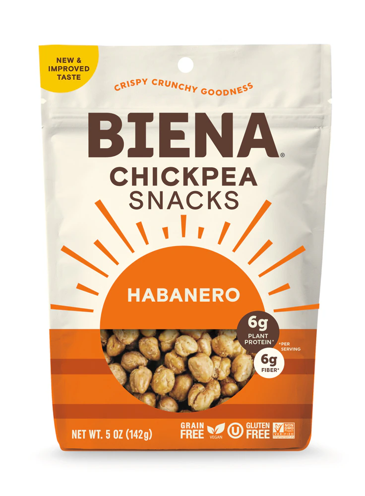 Biena Chickpea Snacks Gluten Free Grain Free Habanero -- 5 oz