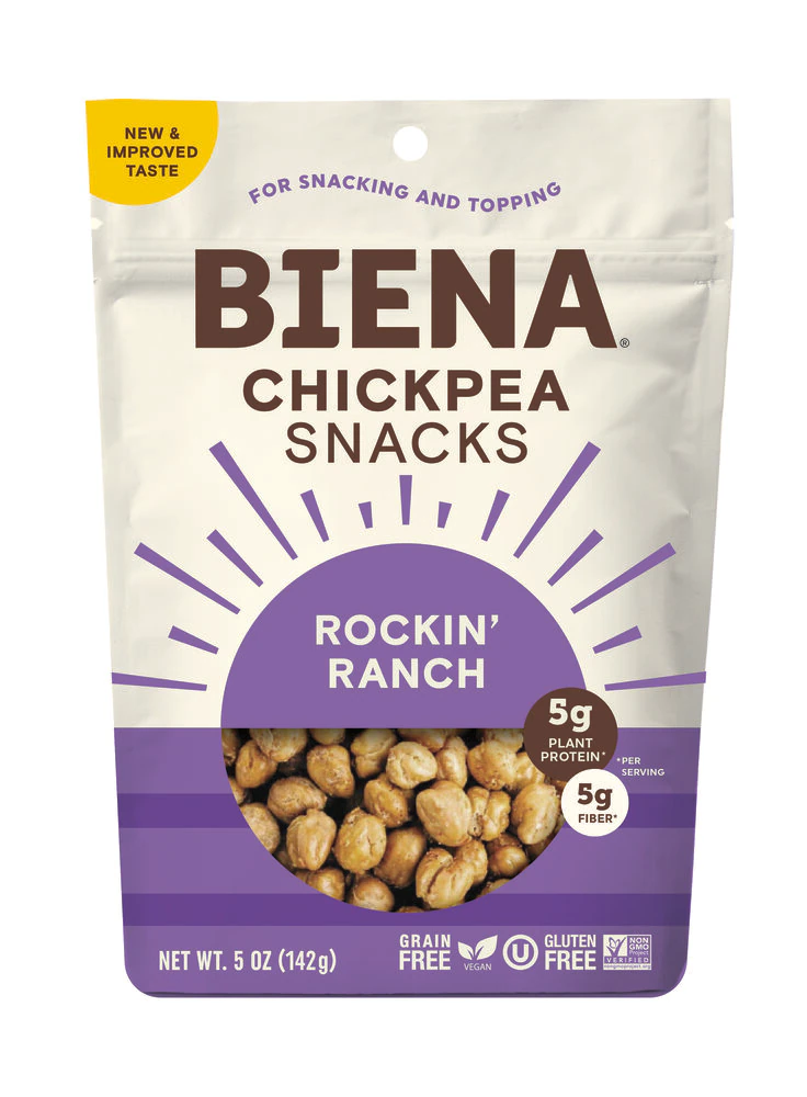Biena Chickpea Snacks Gluten Free Grain Free Rockin' Ranch -- 5 oz