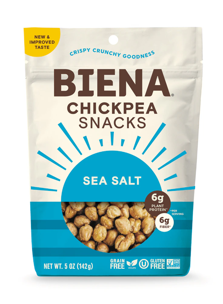 Biena Chickpea Snacks Gluten Free Grain Free Sea Salt -- 5 oz