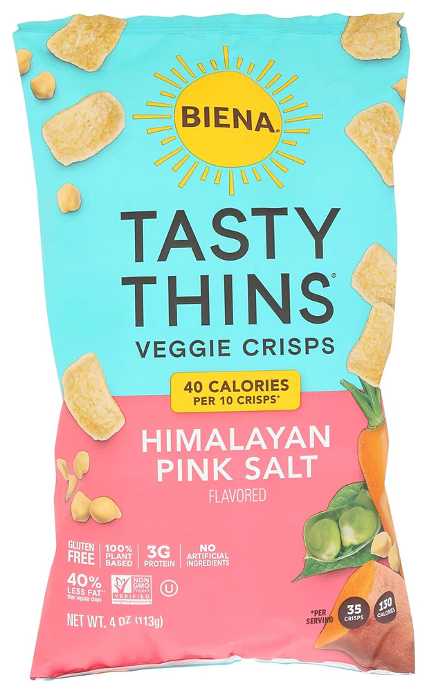 Biena Tasty Thins Gluten Free Himalayan Pink Salt -- 4 oz