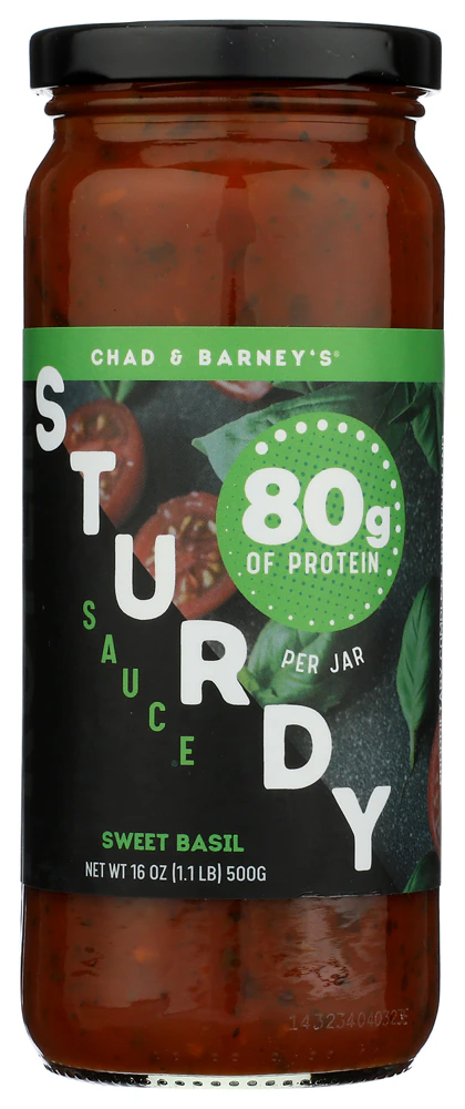 Sturdy Sauce High Protein Sauce Sweet Basil -- 16 oz