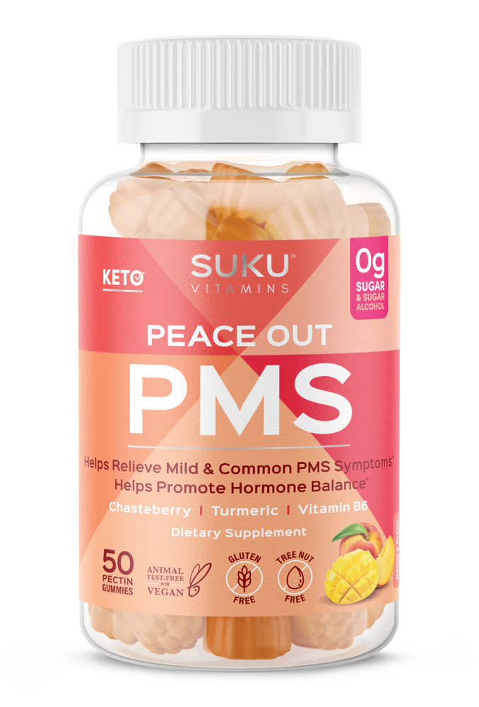 SUKU Vitamins Peace Out PMS Mango & Peach -- 50 Gummies