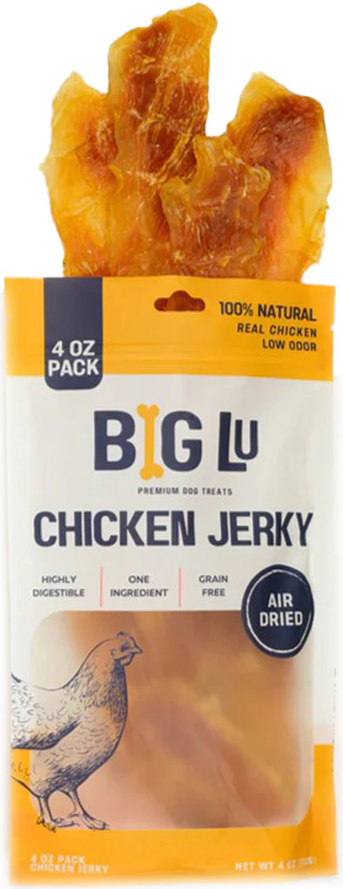 Big Lu Natural Dog Treats Chicken Jerky Air Dried -- 4 oz