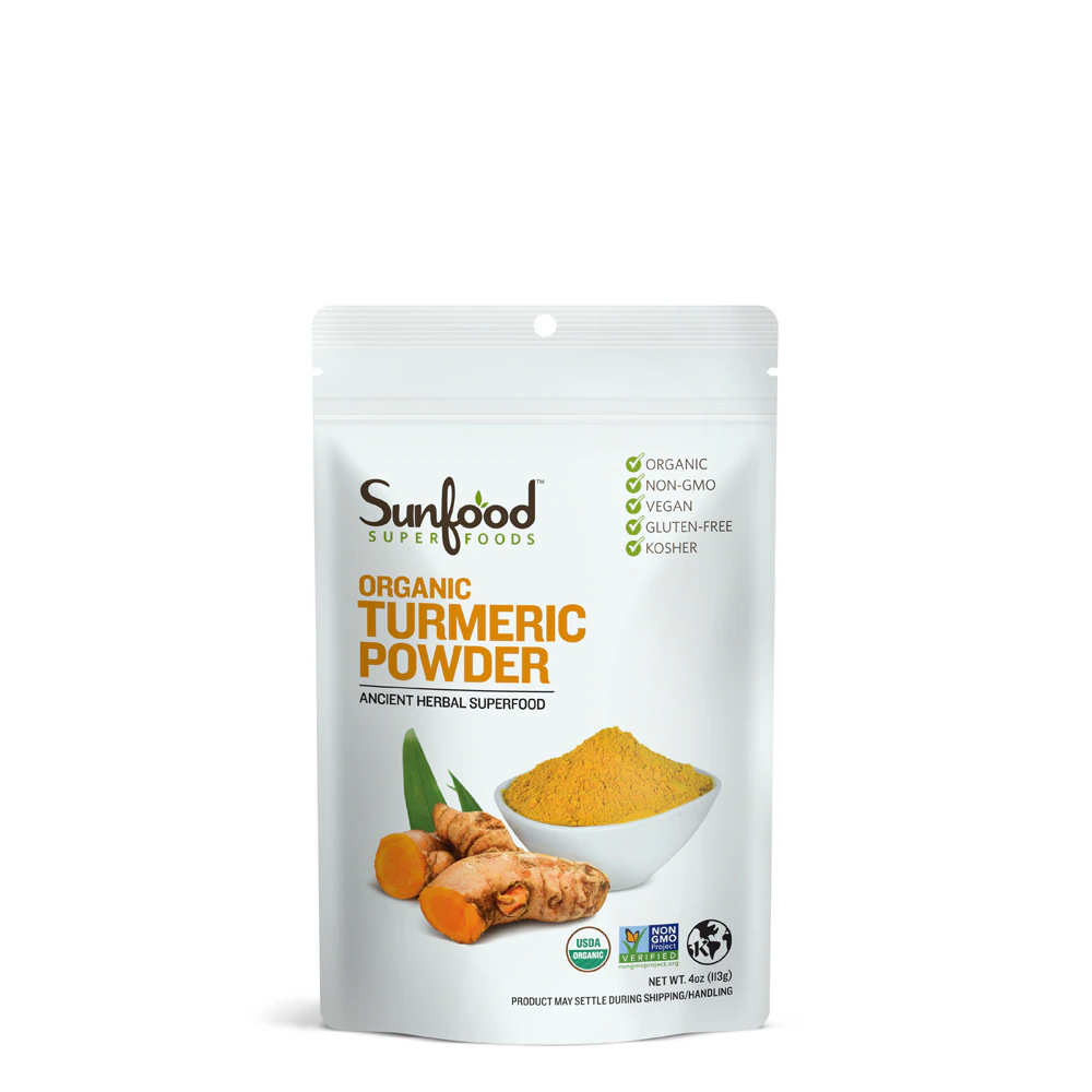SunFood Organic Turmeric Root Powder -- 4 oz