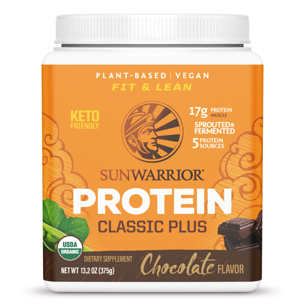 Sunwarrior Classic PLUS Protein Chocolate -- 13.2 oz