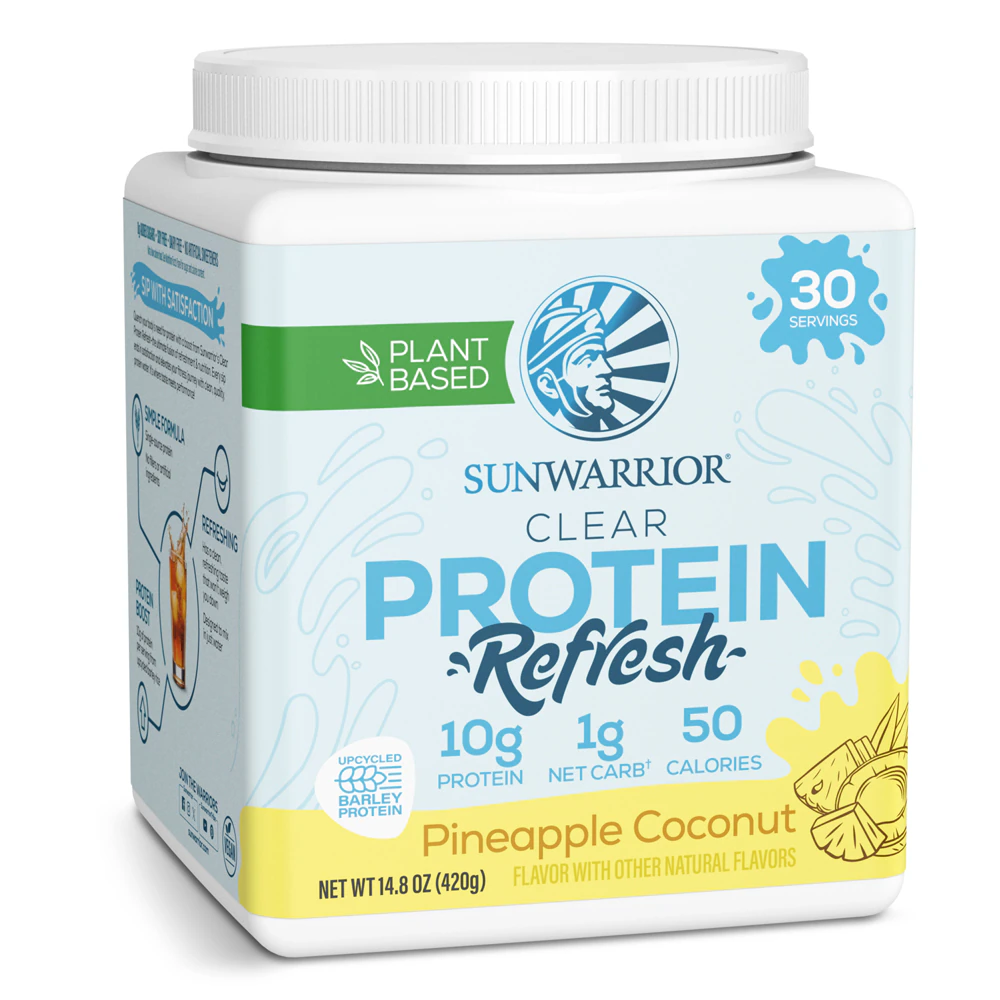 Sunwarrior Clear Protein Refresh Pineapple Coconut -- 14.8 oz