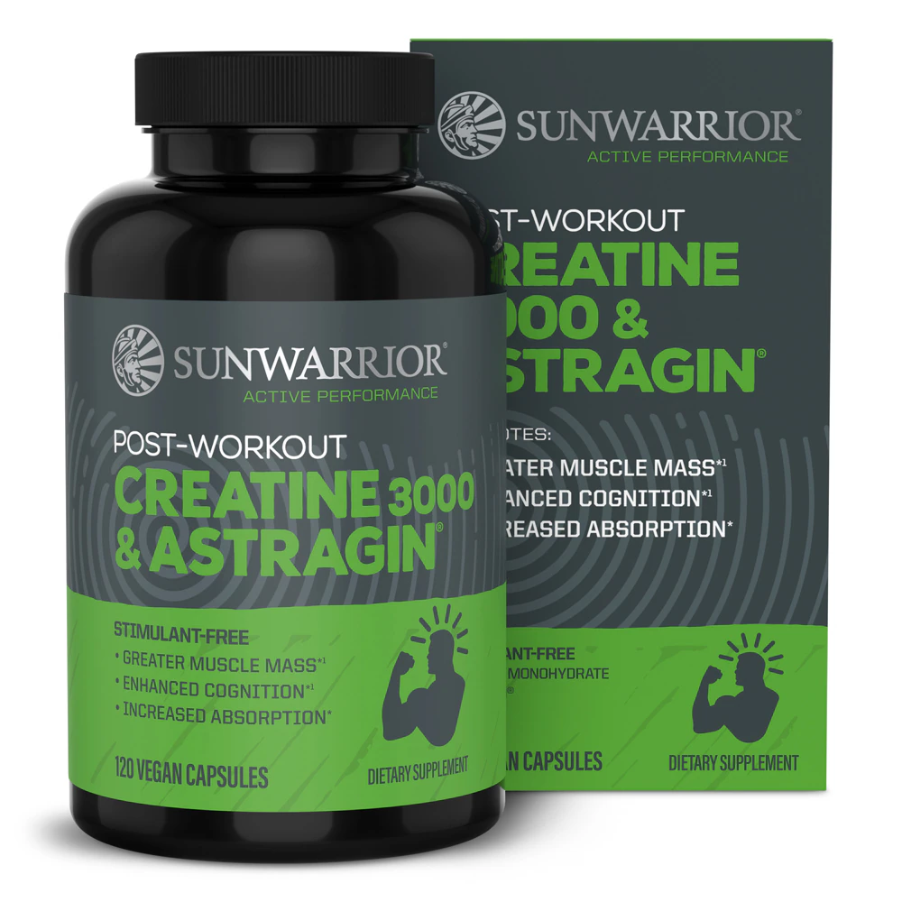 Sunwarrior Post-Workout Creatine 3000 & Astragin -- 120 Vegan Capsules