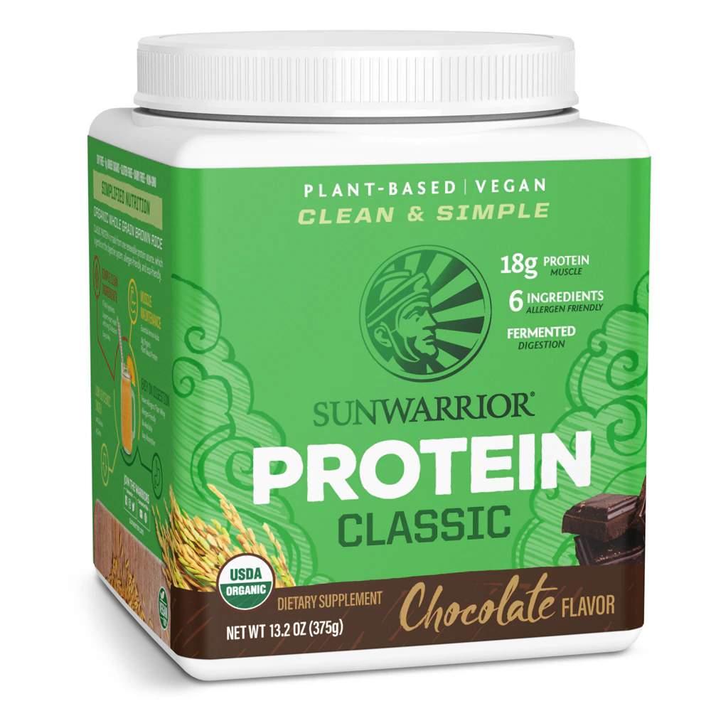 Sunwarrior Protein Classic Chocolate -- 13.2 oz