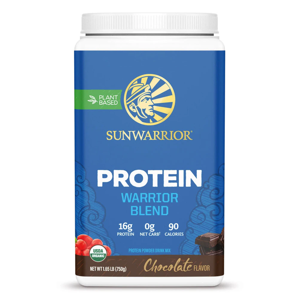 Sunwarrior Protein Warrior Blend Chocolate -- 1.65 lbs