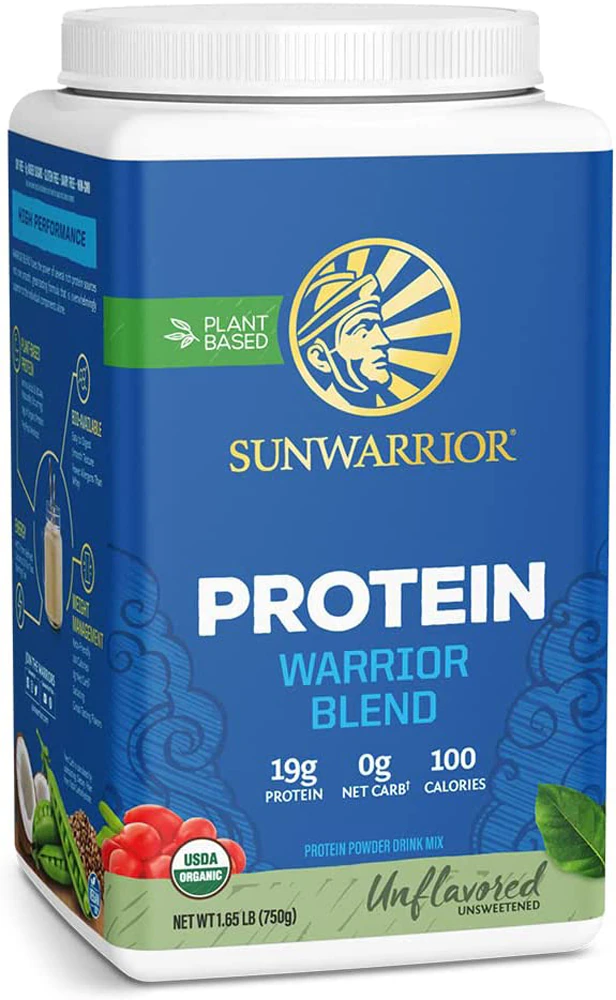 Sunwarrior Protein Warrior Blend Unflavored -- 1.65 lbs