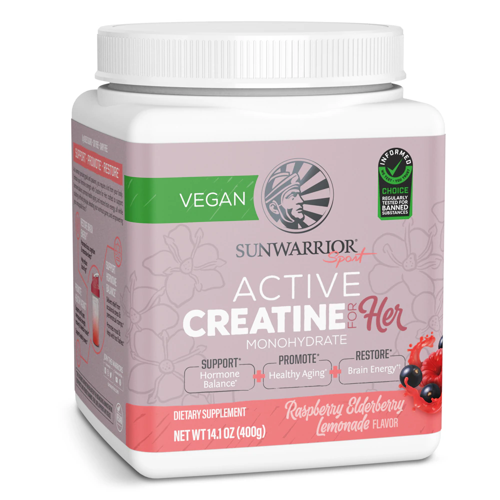 Sunwarrior Sport Active Creatine for Her Raspberry Elderberry Lemonade -- 14.1 oz