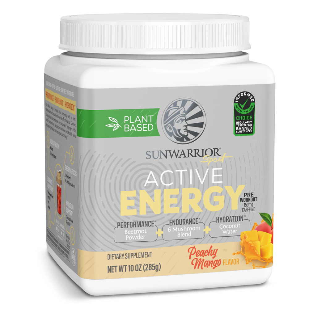 Sunwarrior Sport Active Energy Peachy Mango -- 10 oz