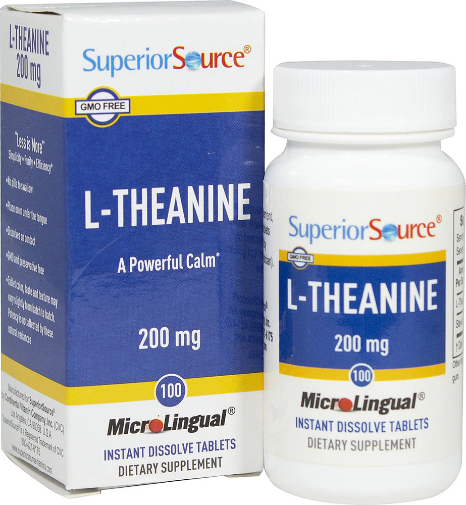 Superior Source L-Theanine -- 200 mg - 100 Quick Dissolving Tabets