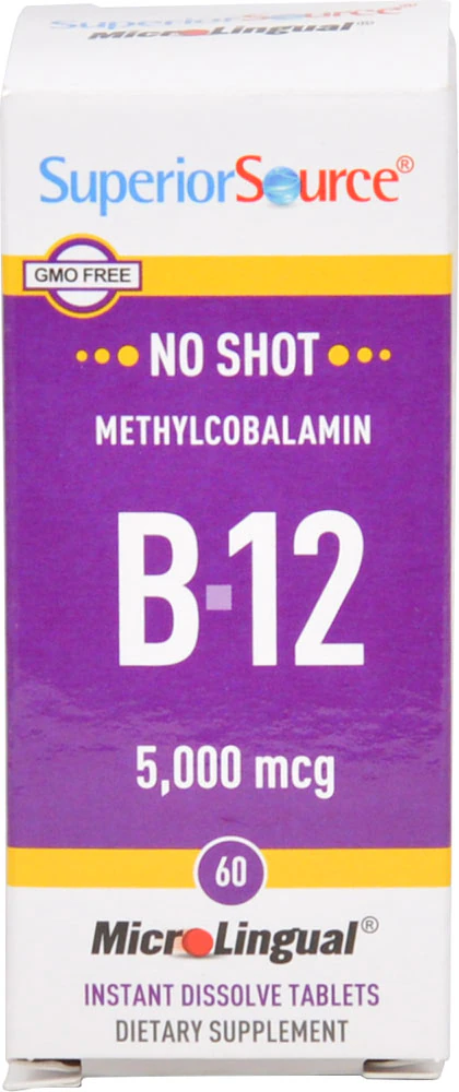 Superior Source No Shot Methyl B-12 -- 5000 mcg - 60 Tablets