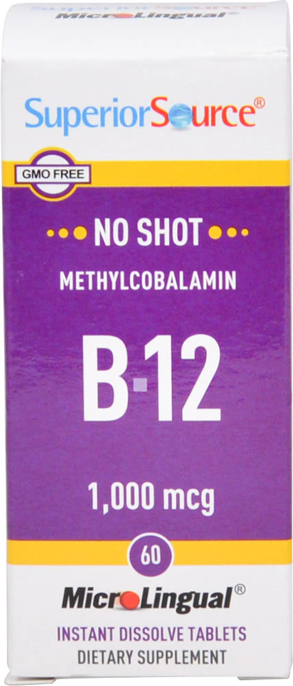 Superior Source No Shot Methylcobalamin B-12 -- 1000 mcg - 60 Tablets