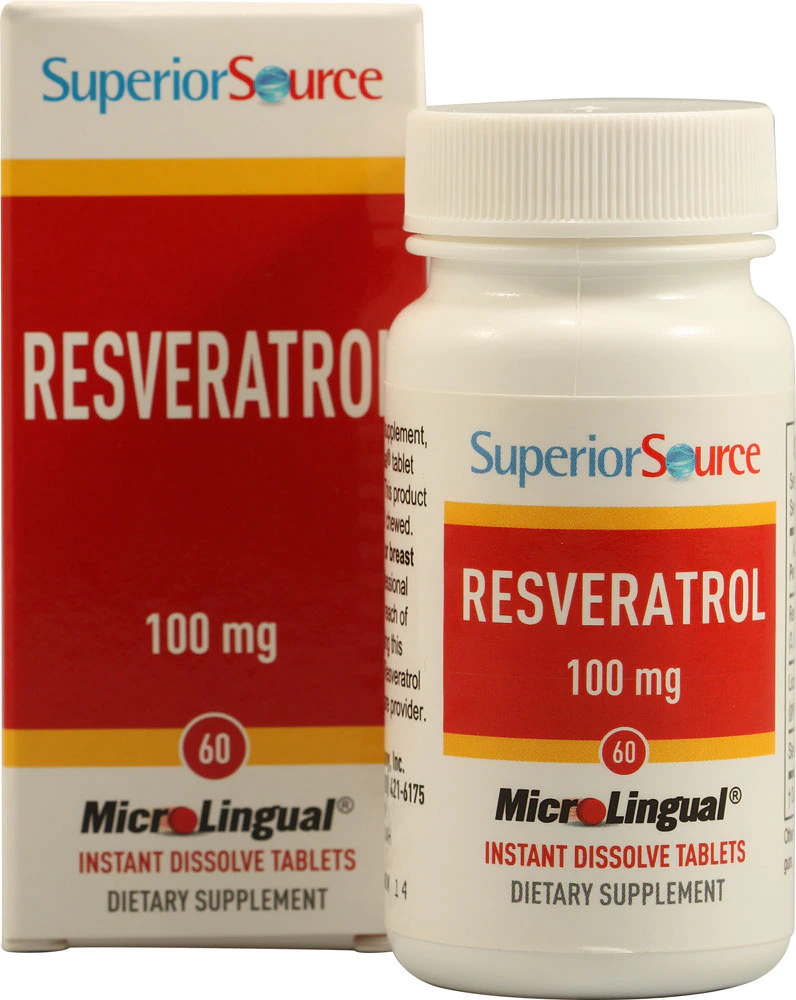 Superior Source Resveratrol -- 100 mg - 60 Instant Dissolve Tablets