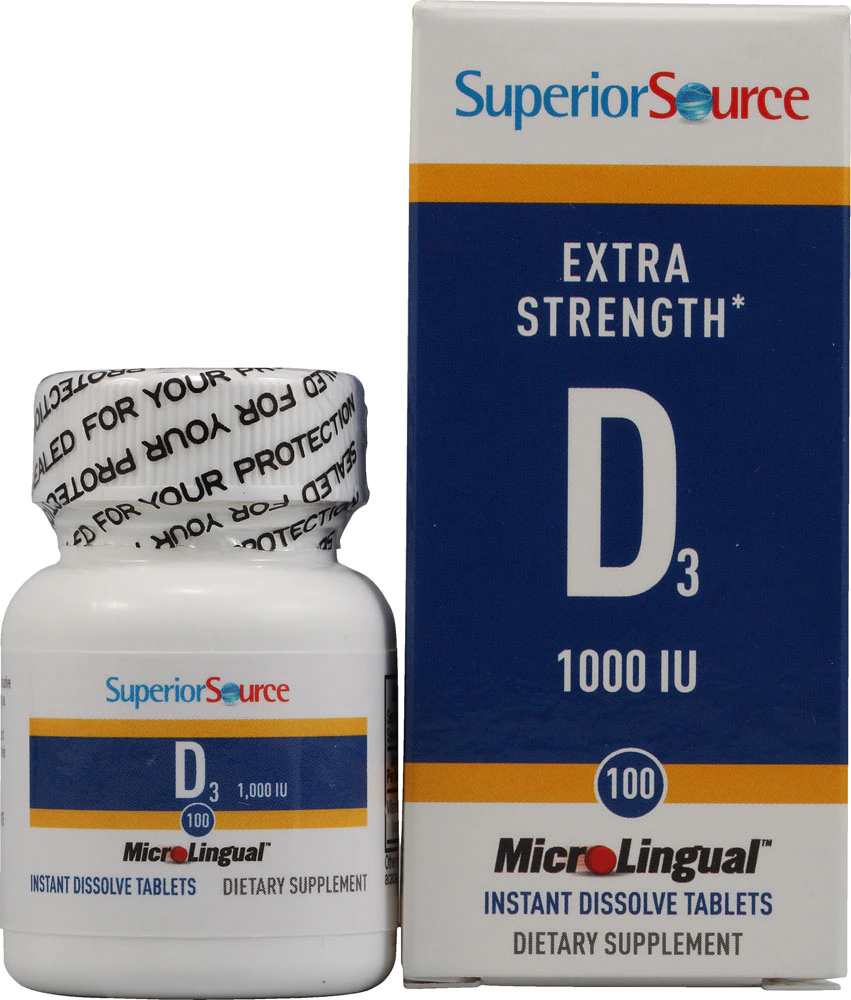 Superior Source Vitamin D3 -- 1000 IU - 100 Instant Dissolve Tablets