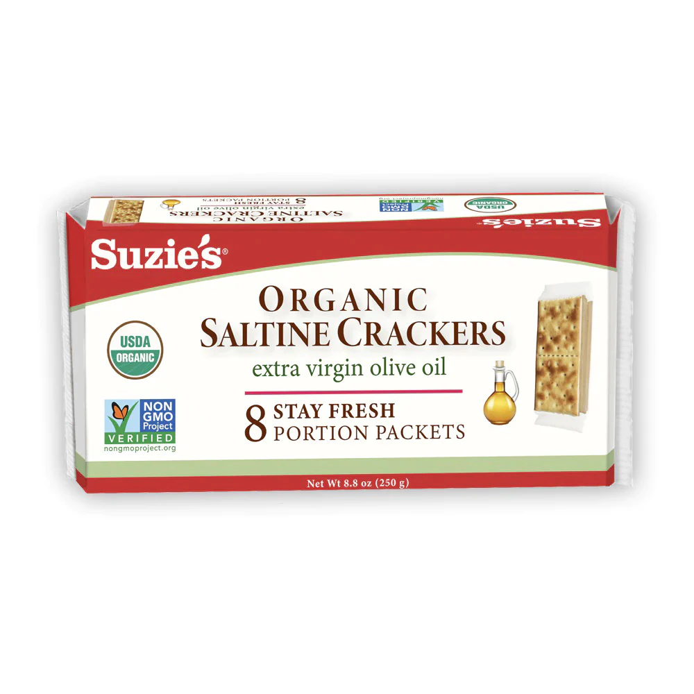 Suzie's Organic Saltine Cracker Salt and Extra Virgin Olive Oil -- 8.8 oz