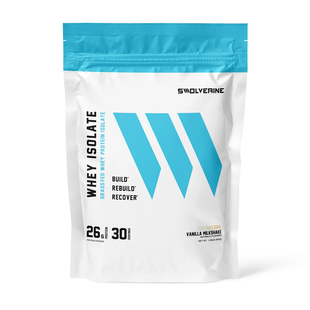 Swolverine Whey Protein Isolate Vanilla Milkshake -- 30 Servings
