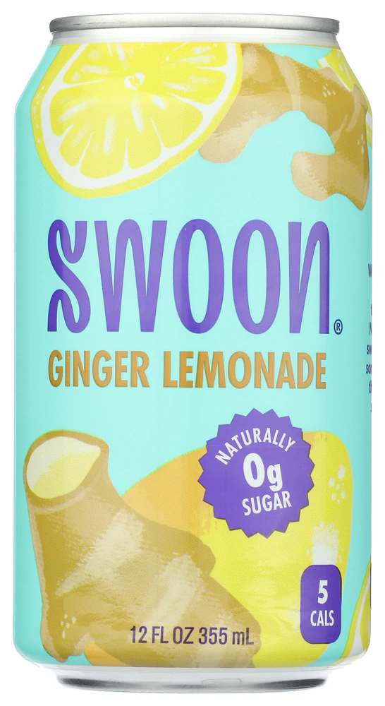 Swoon Lemonade - Naturally Zero Sugar Ginger -- 12 fl oz