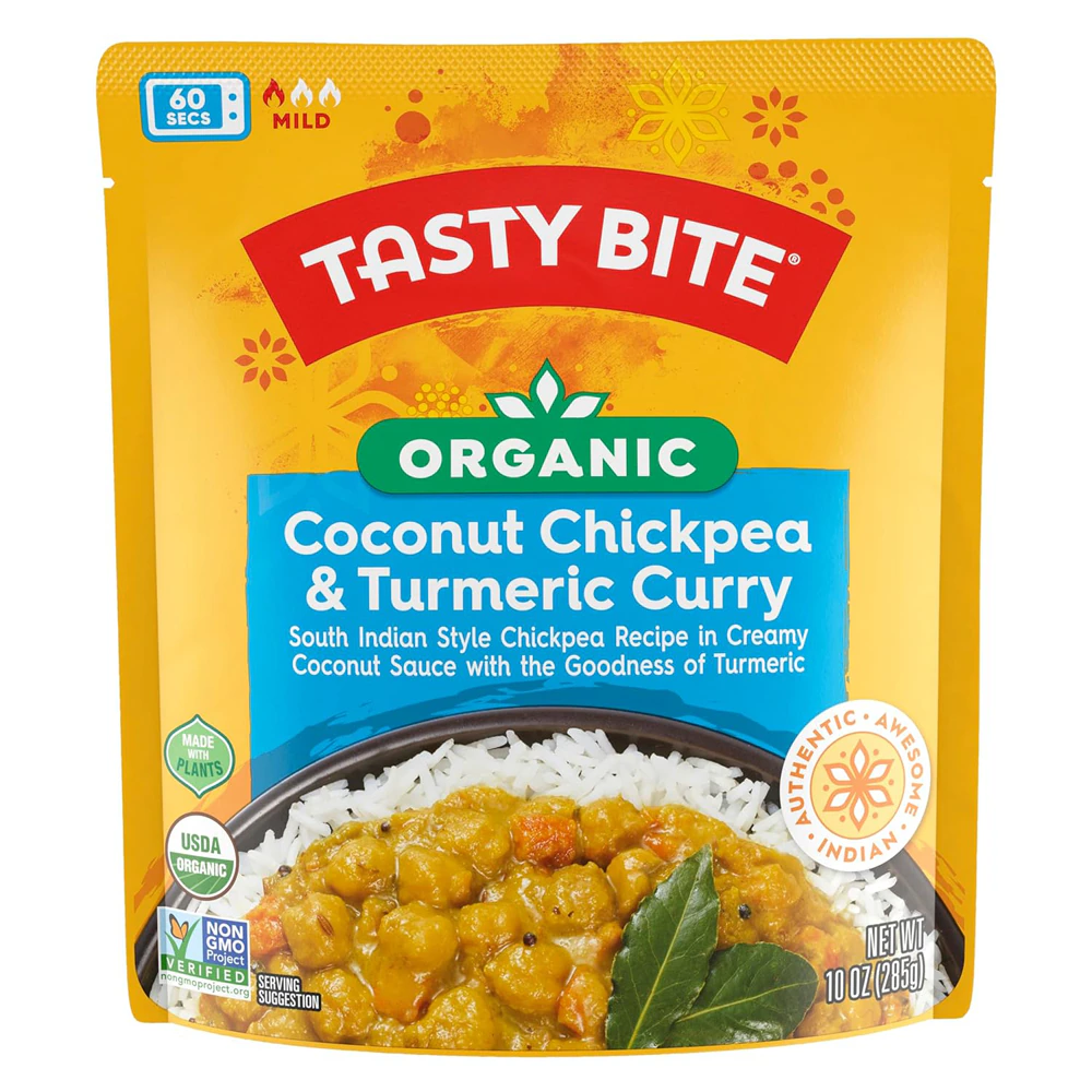 Tasty Bite Gluten Free Vegan Organic Chickpea Coconut & Turmeric Curry -- 10 oz