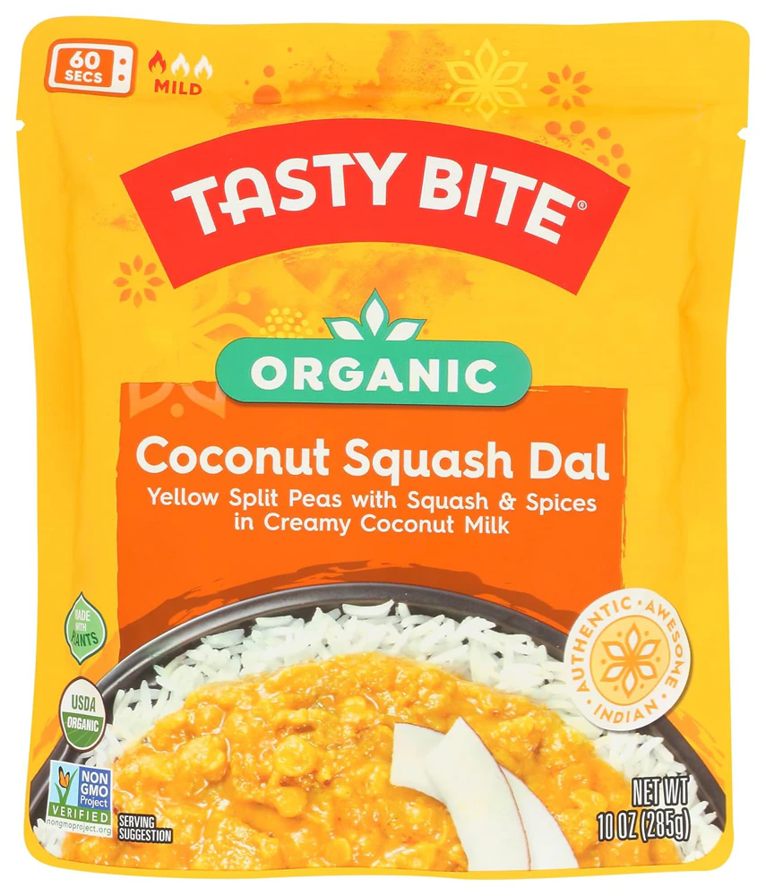 Tasty Bite Gluten Free Vegan Organic Coconut Squash Dal -- 10 oz