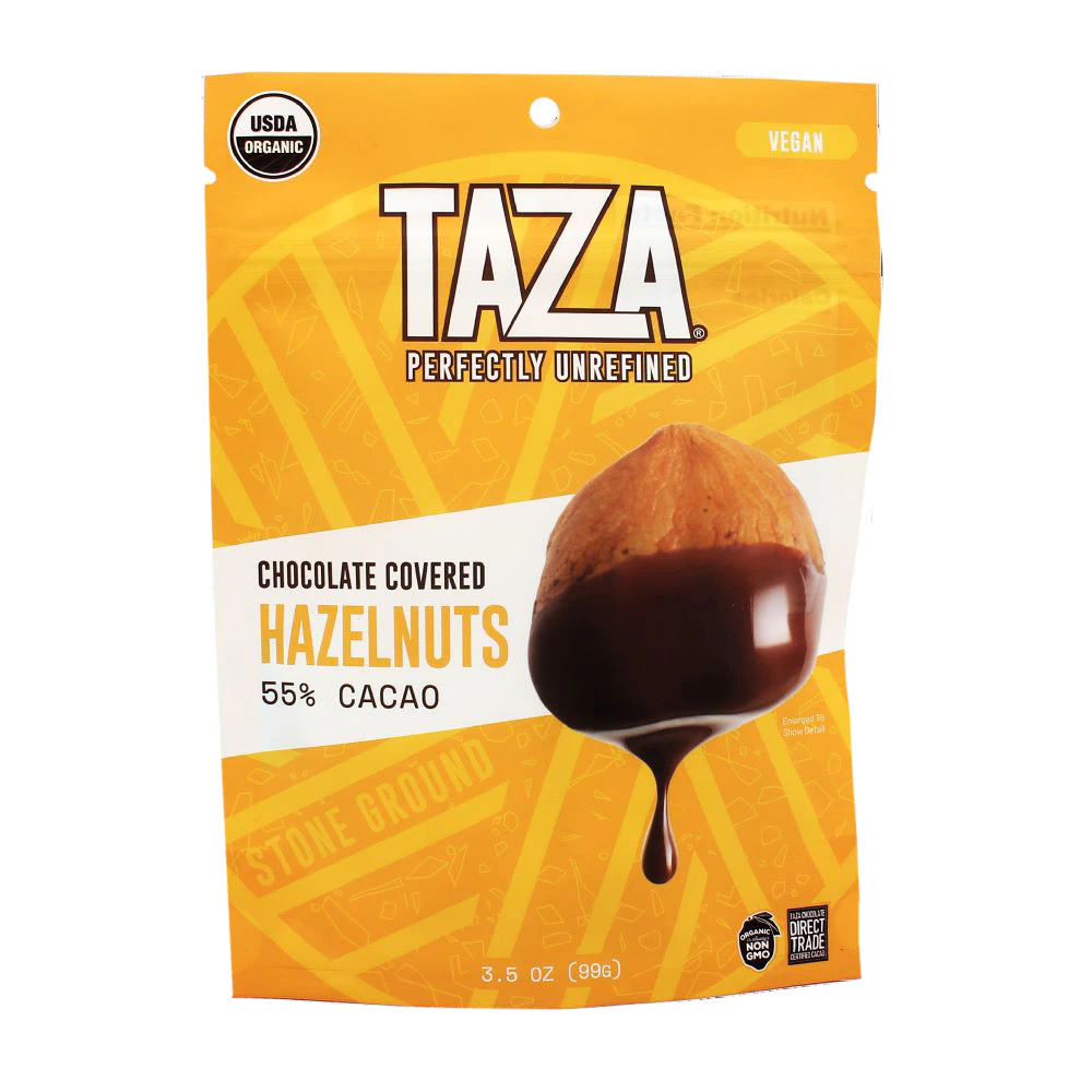 Taza Chocolate Hazelnuts Dark Chocolate Covered -- 3.5 oz