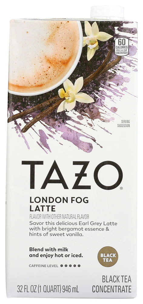 Tazo London Fog Latte Black Tea Concentrate for Hot or Iced Tea -- 32 fl oz