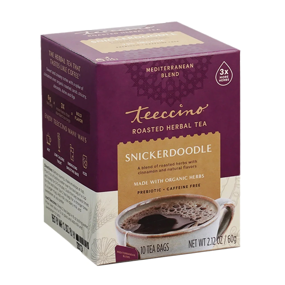 Teeccino Roasted Herbal Tea Snickerdoodle -- 10 Tea Bags