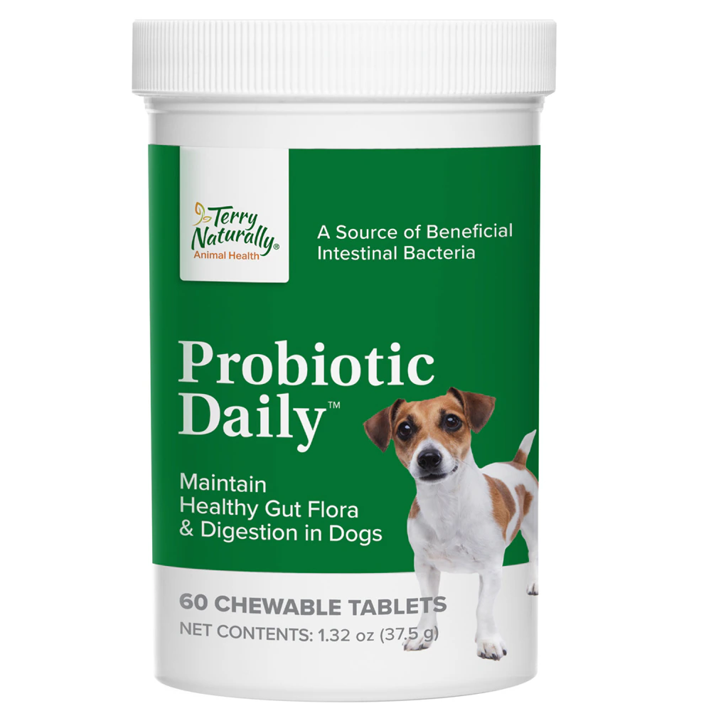 Terry Naturally Animal Health Dog Probiotic Daily Healthy Gut -- 60 Chewable Tablets