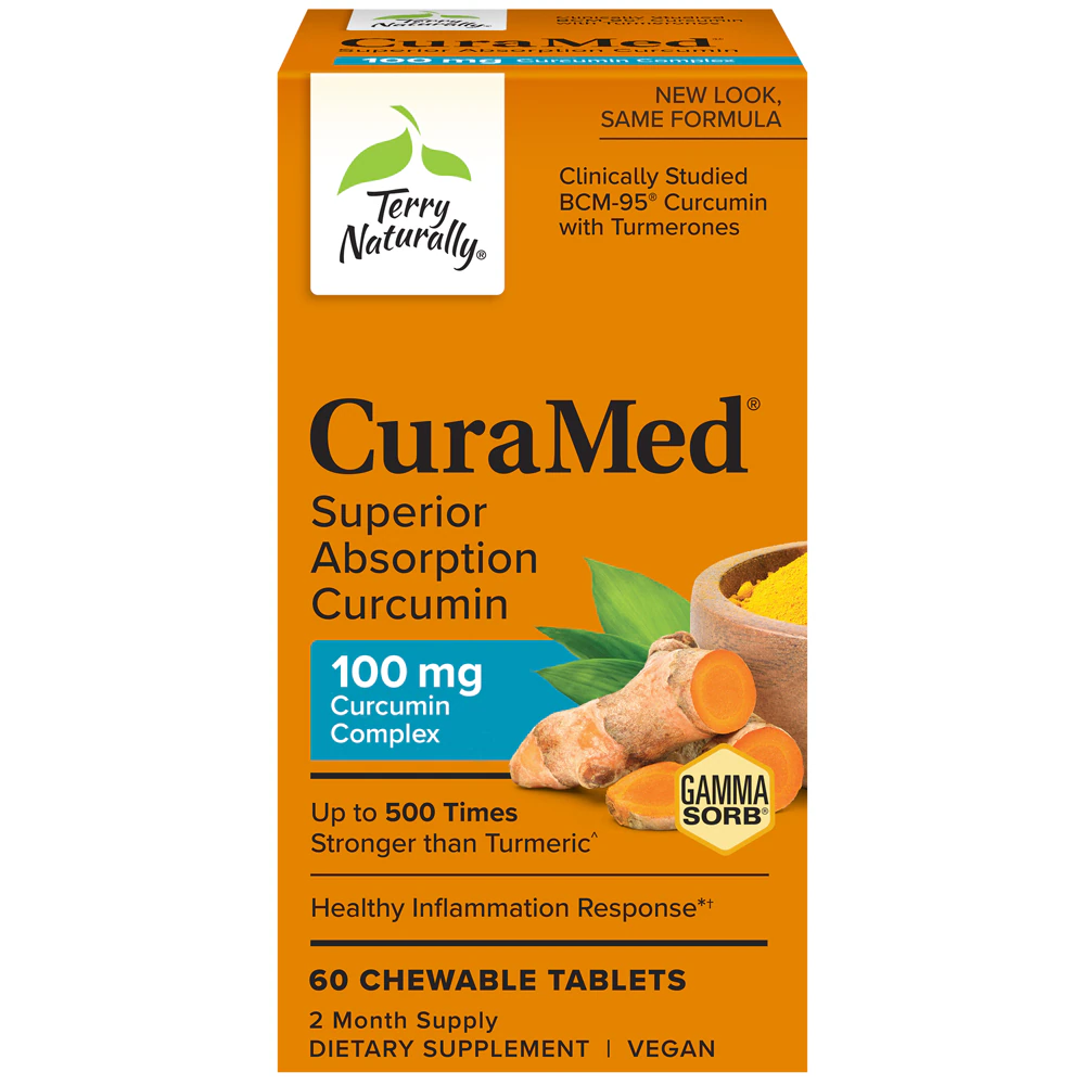 Terry Naturally CuraMed Chewable -- 100 mg - 60 Chewable Tablets
