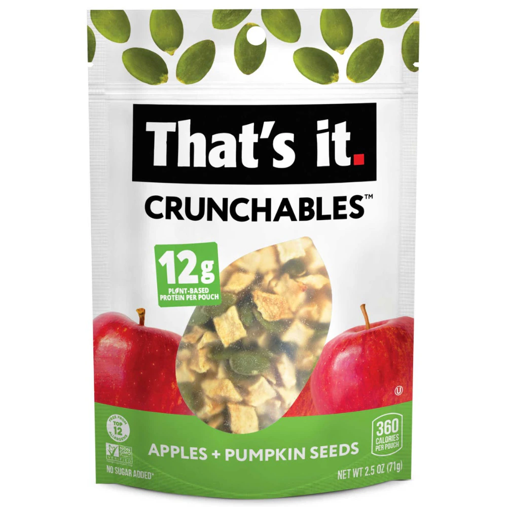 That's It Crunchables Organic Gluten Free Apple & Pumpkin Seed -- 8 Pouches