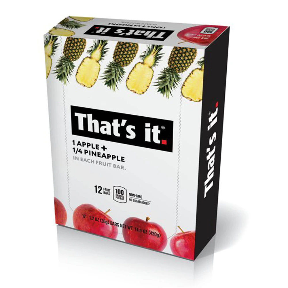 That's It Fruit Bar Apples & Pineapples -- 12 Bars