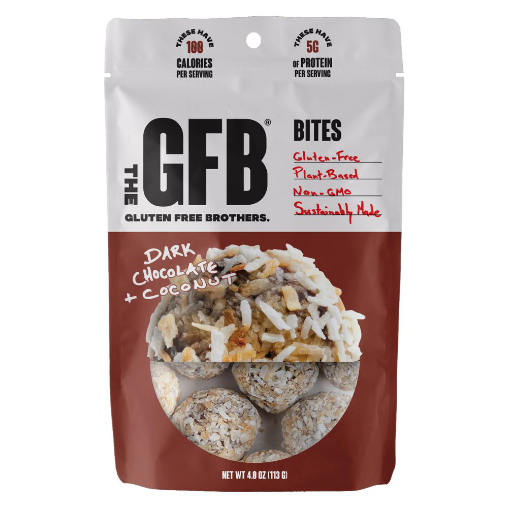 The GFB Gluten Free Bites Dark Chocolate Coconut -- 4 oz