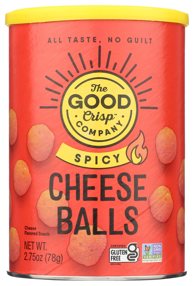 The Good Crisp Company Gluten Free Cheese Balls Spicy Cheddar -- 2.75 oz