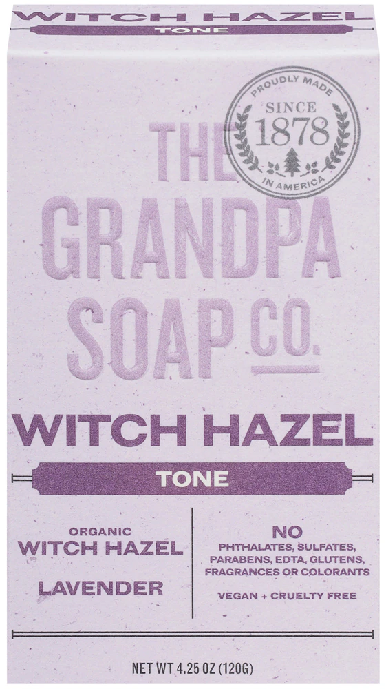 The Grandpa Soap Co Face and Body Bar Soap Witch Hazel Tone -- 4.25 oz
