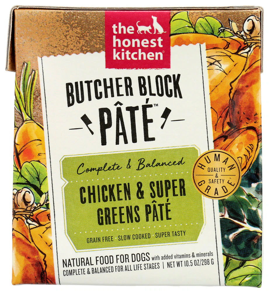 The Honest Kitchen Butcher Block Pate Dog Food Chicken & Super Greens -- 10.5 oz