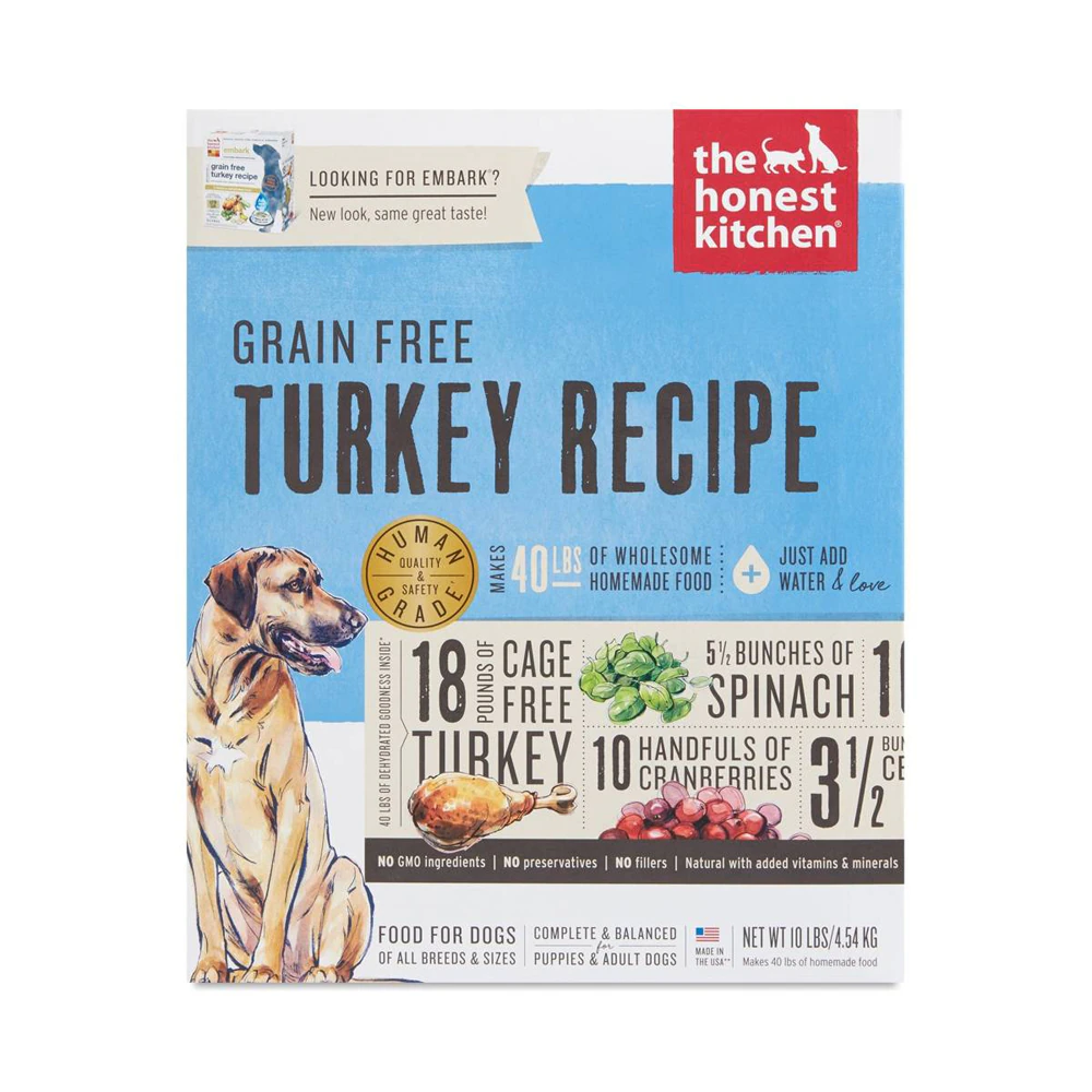 The Honest Kitchen Grain Free Dehydrated Dog Food Turkey Recipe -- 10 lbs