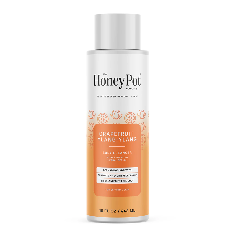 The Honey Pot Hydrating Body Cleanser with Herbal Serum - Grapefruit Ylang Ylang -- 15 fl oz