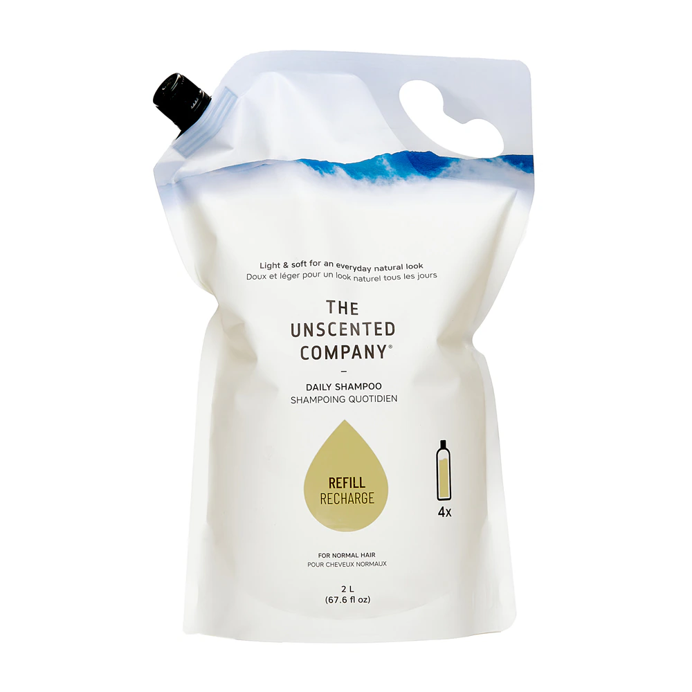 The Unscented Company Daily Shampoo Refill Pouch -- 67.6 fl oz